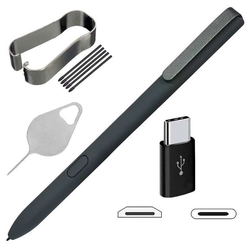 Bestdealing Tab S3 Pen Replacement EJ-PT820BBEGUJ Stylus for Samsung Galaxy Tab S3 9.7 inch SM-T820 SM-T825 SM-T825Y with TAB S3 Touch S Pen Tips T820 Pen Nibs Tweezer with Needle Repair Part Accessories (Silver) - Image 1